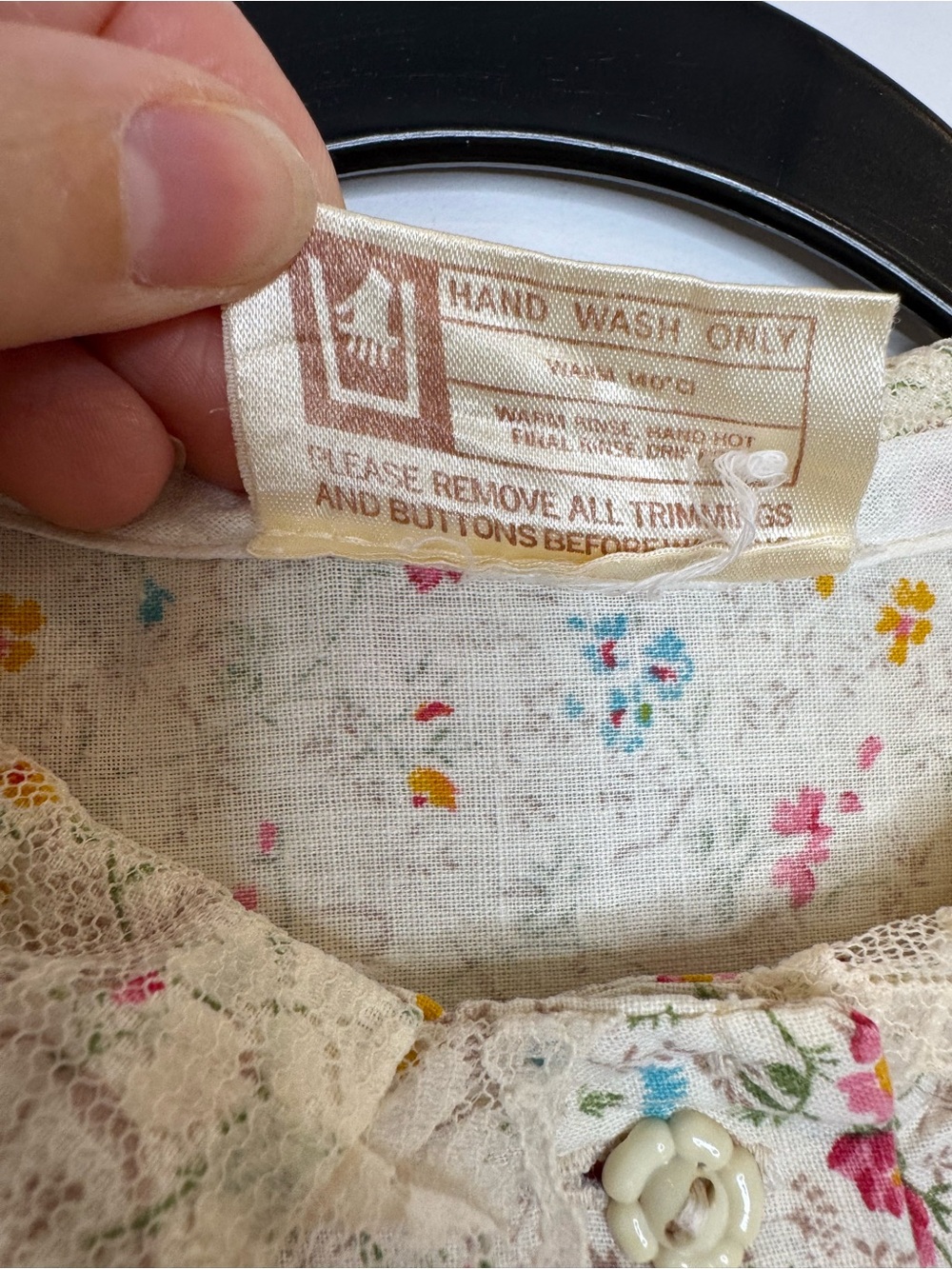 Vintage Cottagecore Floral Dress Lace Collar Prairie Midi Romantic Feminine - Picture 6 of 11